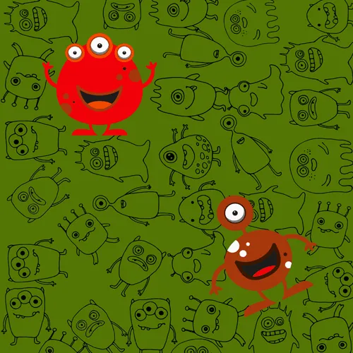 Goofy Monsters — full pattern