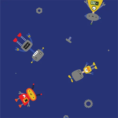 Happy Bots (Dark Blue) — ColorPlay turf pattern