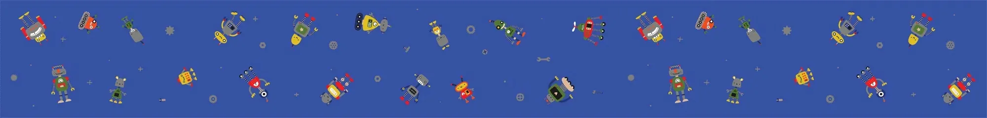 Happy Bots (Light Blue) — ColorPlay turf pattern