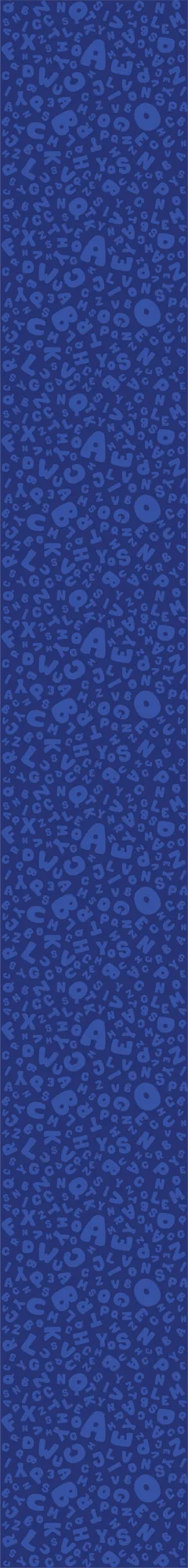 Letters Party (Blue) — ColorPlay turf pattern