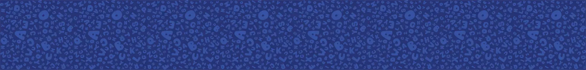 Letters Party (Blue) — full pattern