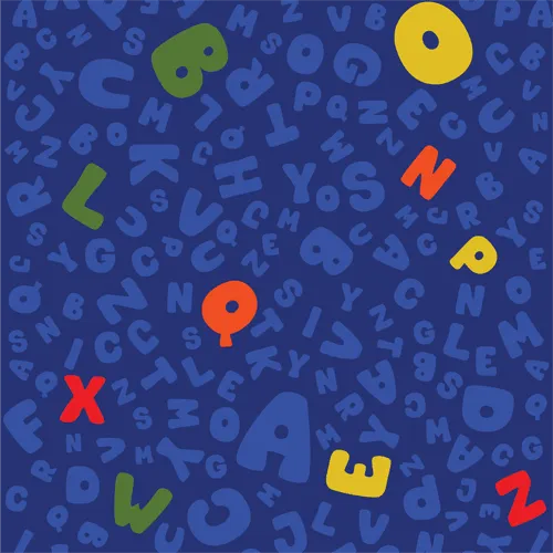 Letters Party (Color) — ColorPlay turf pattern