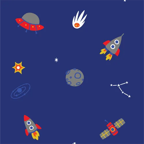 Rocket Friends (Dark Blue) — ColorPlay turf pattern