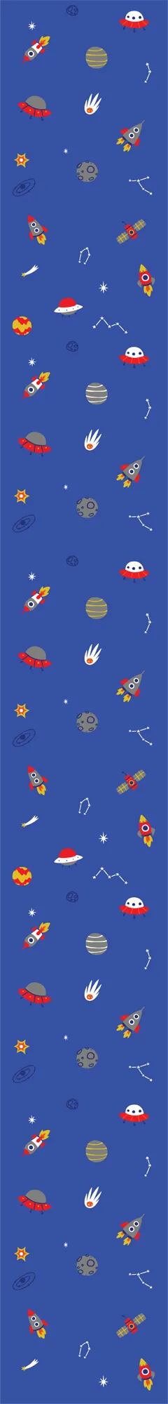 Rocket Friends (Light Blue) — ColorPlay turf pattern