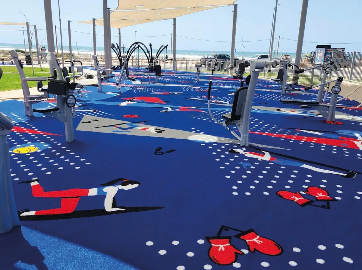 Speed Zone (Dark Blue) — installed in a play area