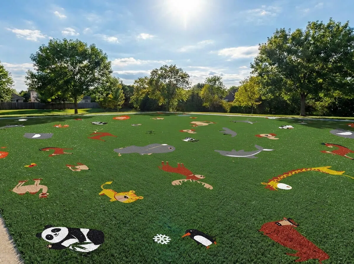 ColorPlay World Animals pattern installed in a play area