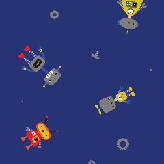 Happy Bots (Dark Blue)